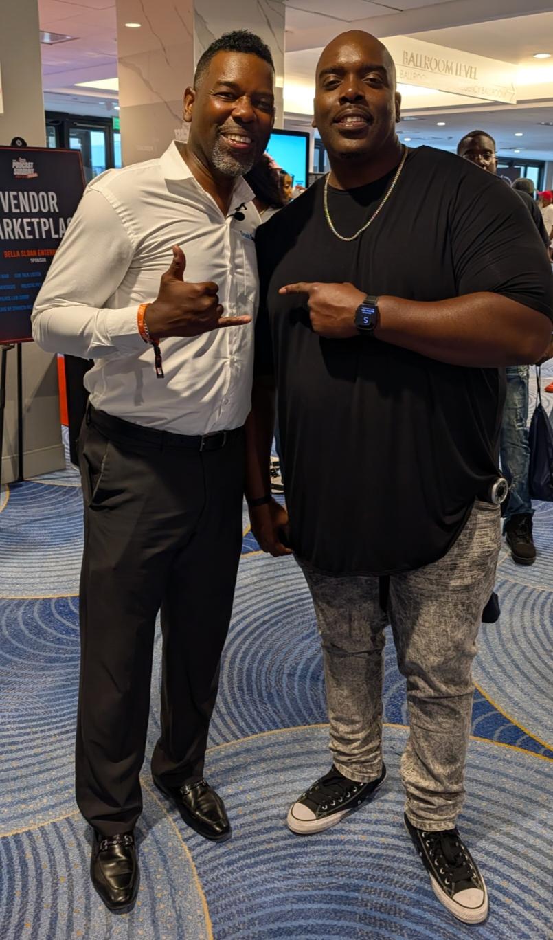 Andre Sims at a community event